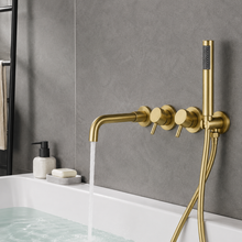 Mitigeur bain-douche mural encastré, bec et douchette à main – Bellacqua Tango — vue 2