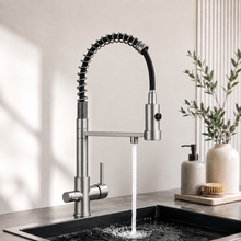 Robinet de cuisine à double bec avec sortie eau filtrée – Bellacqua Sona — vue 10
