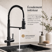 Robinet de cuisine à double bec avec sortie eau filtrée – Bellacqua Sona — vue 4