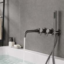 Mitigeur bain-douche mural encastré, bec et douchette à main – Bellacqua Tango — vue 7