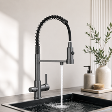 Robinet de cuisine à double bec avec sortie eau filtrée – Bellacqua Sona — vue 7