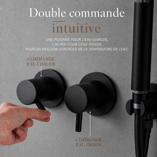 Mitigeur bain-douche mural encastré, bec et douchette à main – Bellacqua Tango — vue 5