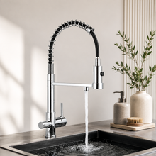 Robinet de cuisine à double bec avec sortie eau filtrée – Bellacqua Sona — vue 8