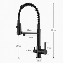 Robinet de cuisine à double bec avec sortie eau filtrée – Bellacqua Sona — vue 6