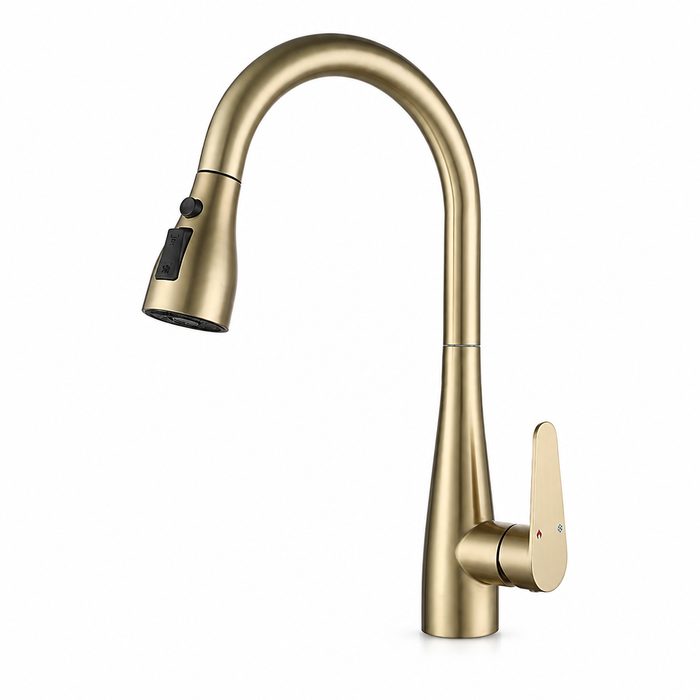 Robinet de cuisine à douchette extractible 2 jets, rotation 360° pour plus de liberté – Bellacqua Lemono