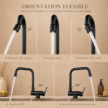 Robinet de cuisine rabattable sous fenêtre, rotation 360° – Bellacqua Millo — vue 5