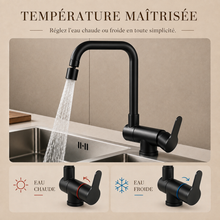 Robinet de cuisine rabattable sous fenêtre, rotation 360° – Bellacqua Millo — vue 7