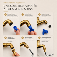 Robinet extérieur style atelier, sortie standard ou raccord tuyau – Bellacqua Officina — vue 6