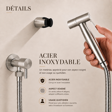 Douchette WC en inox 304, eau froide, fixation murale – Bellacqua Tino — vue 3