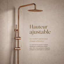 Colonne de douche thermostatique avec douche de tête et douchette – Bellacqua Alba — vue 7