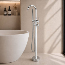 Robinet de baignoire sur pied avec douchette à main – Bellacqua Cigno — vue 9
